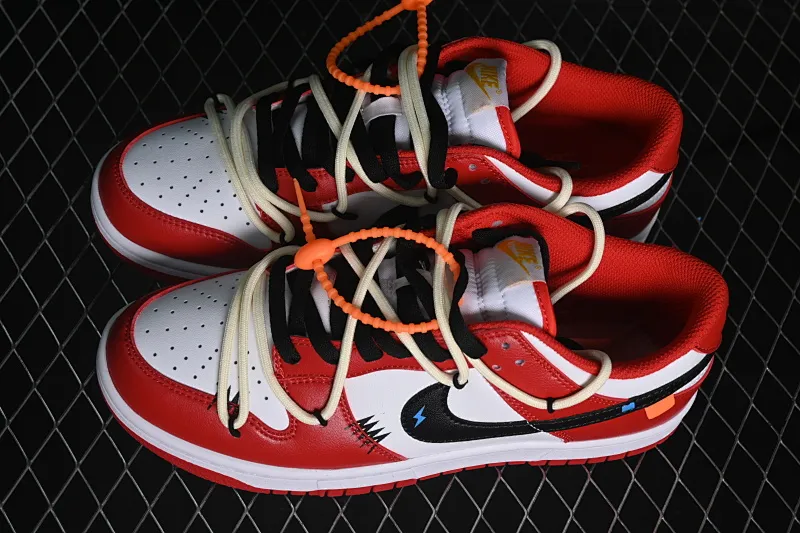 All categories Nk SB Dunk Series Nk SB Dunk Low High-end customized low-top sneakers Nike SB Dunk Low white black red strap low-top casual sneakers DD1391-602